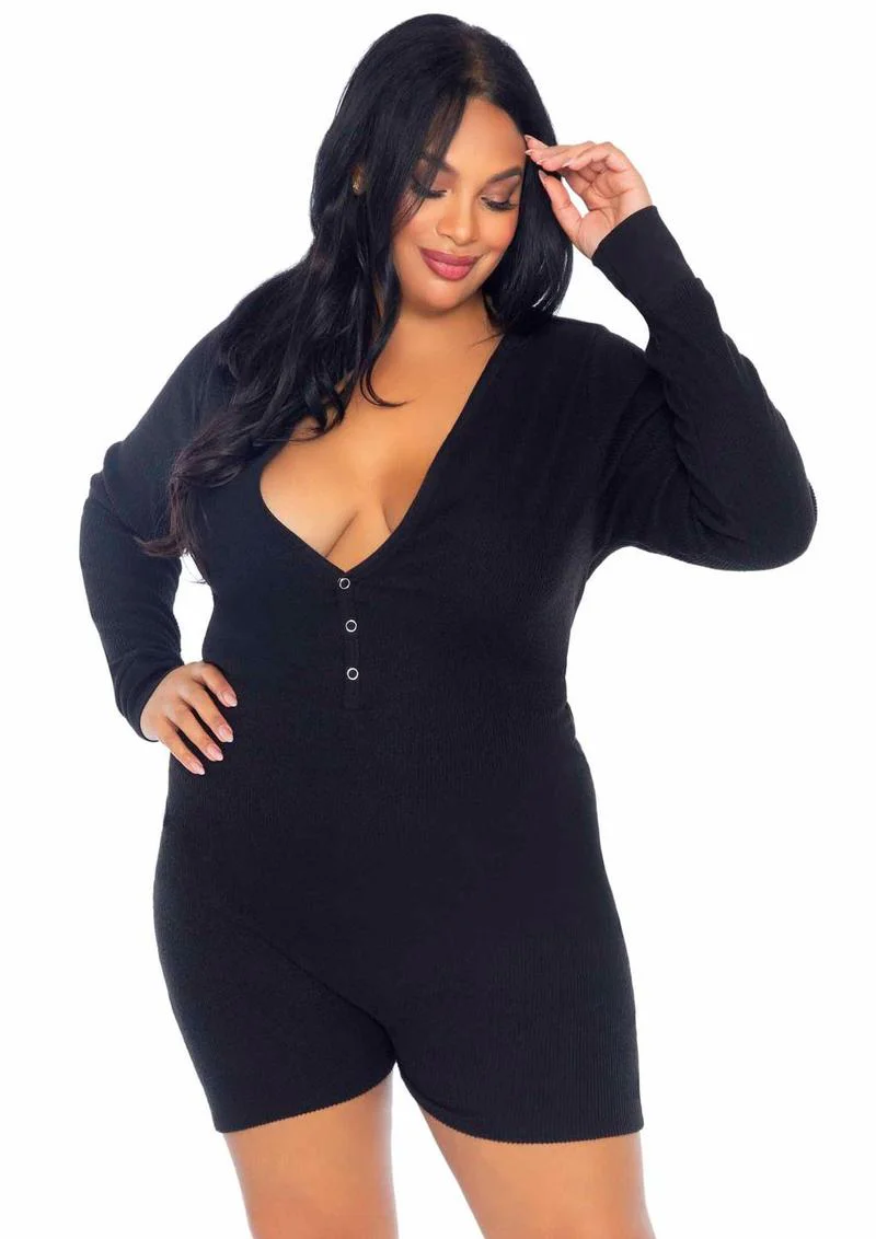 Brushed Rib Romper with Cheeky Snap Closure - Image 18