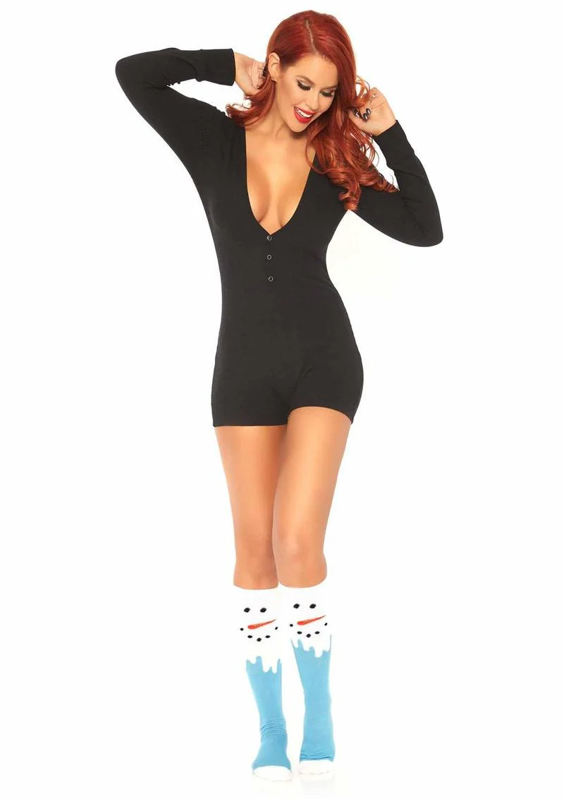 Brushed Rib Romper with Cheeky Snap Closure - Image 9