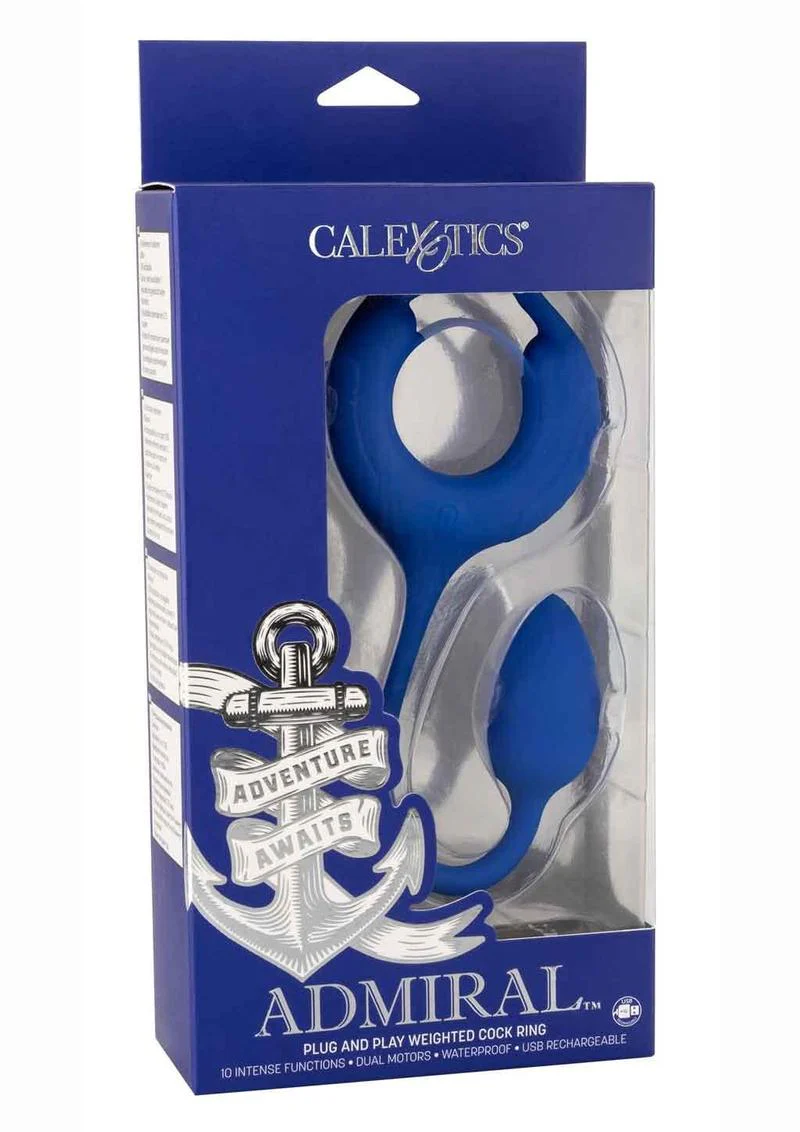 CalExotics Admiral Plug and Play Weighted Silicone Cock Ring - Image 4