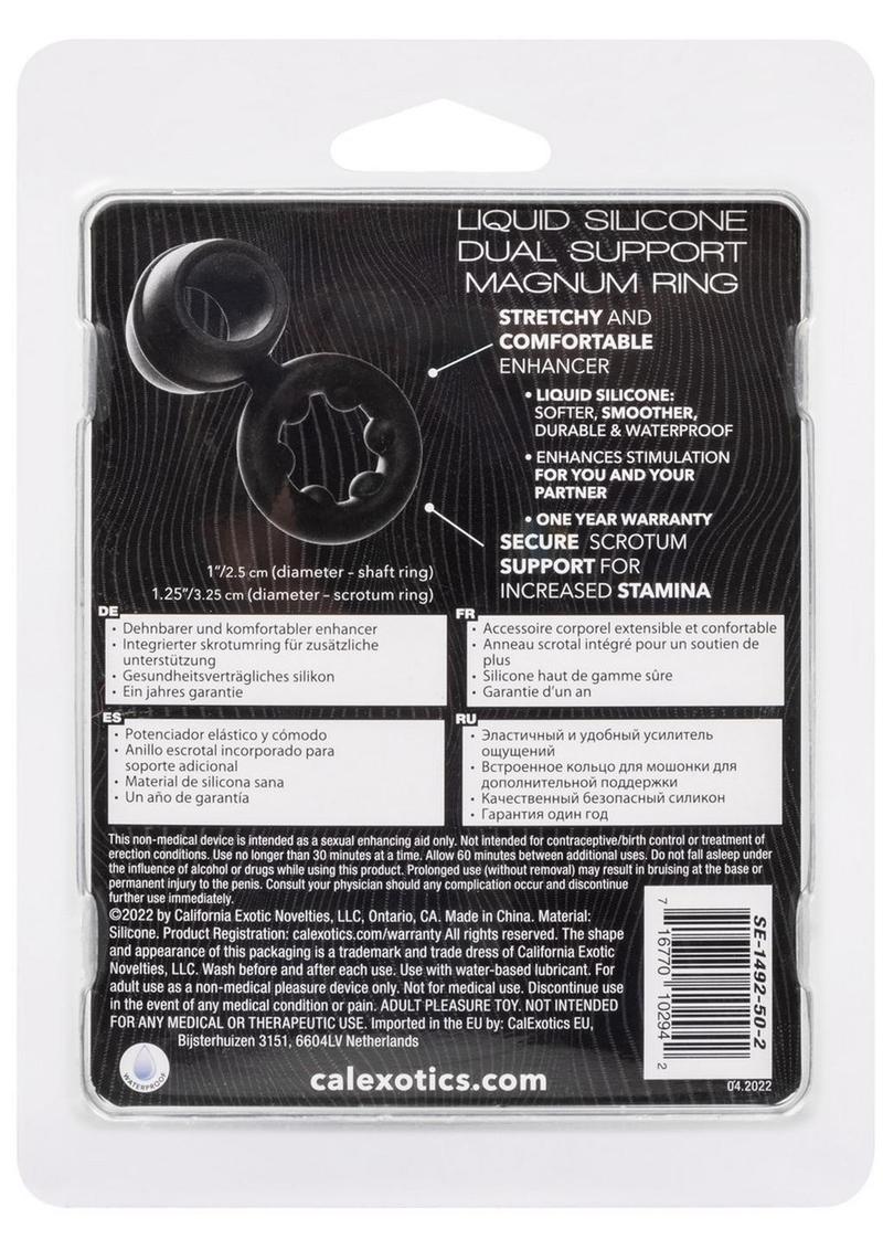 CalExotics Alpha Liquid Silicone Dual Support Magnum Ring - Image 3