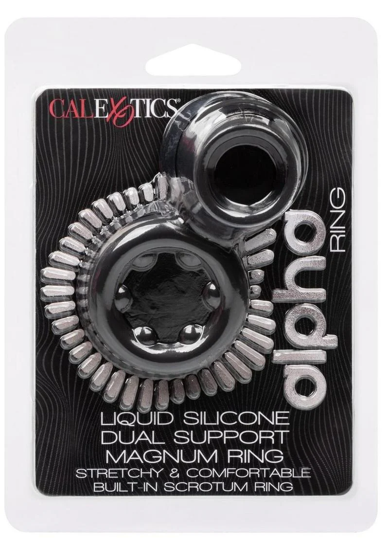 CalExotics Alpha Liquid Silicone Dual Support Magnum Ring - Image 4