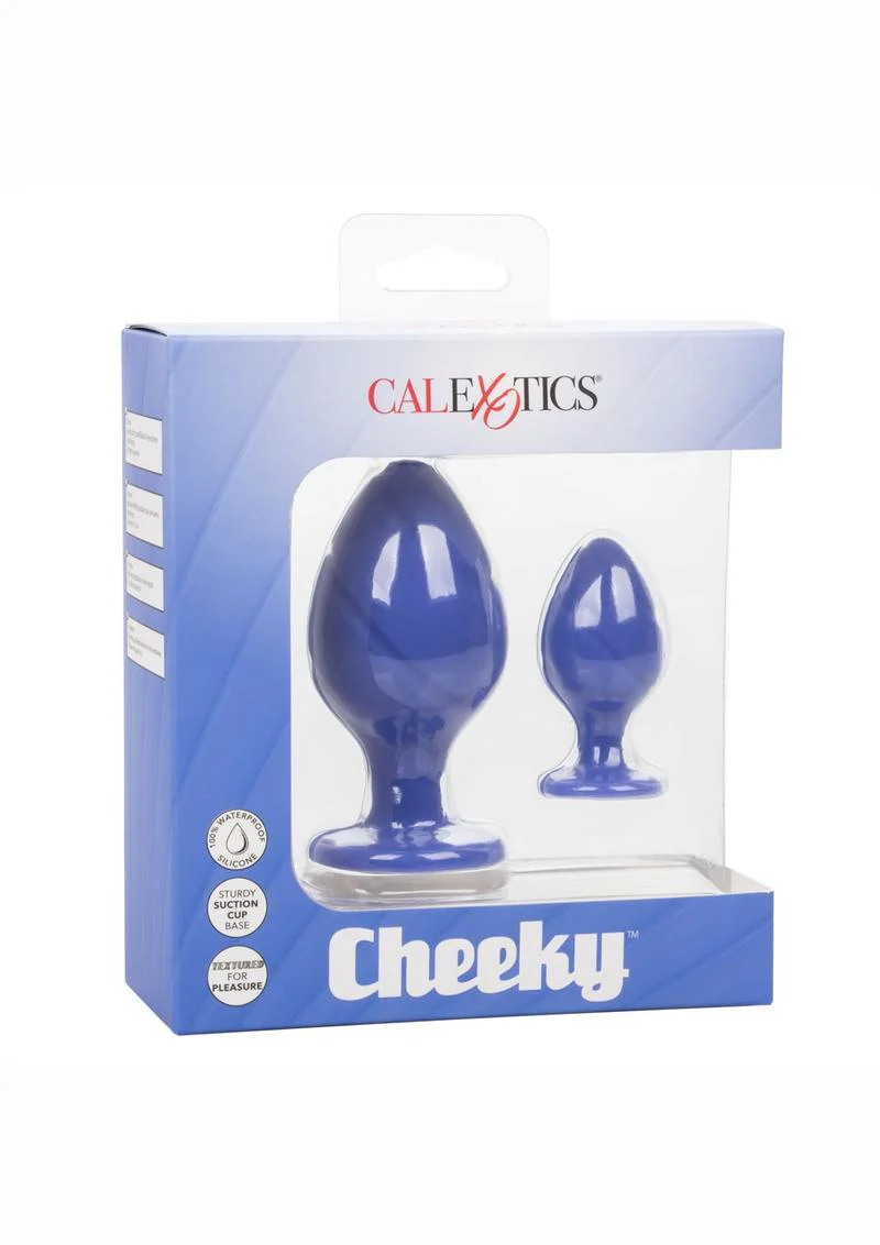 CalExotics Cheeky Silicone Textured Anal Plug Set - Image 16