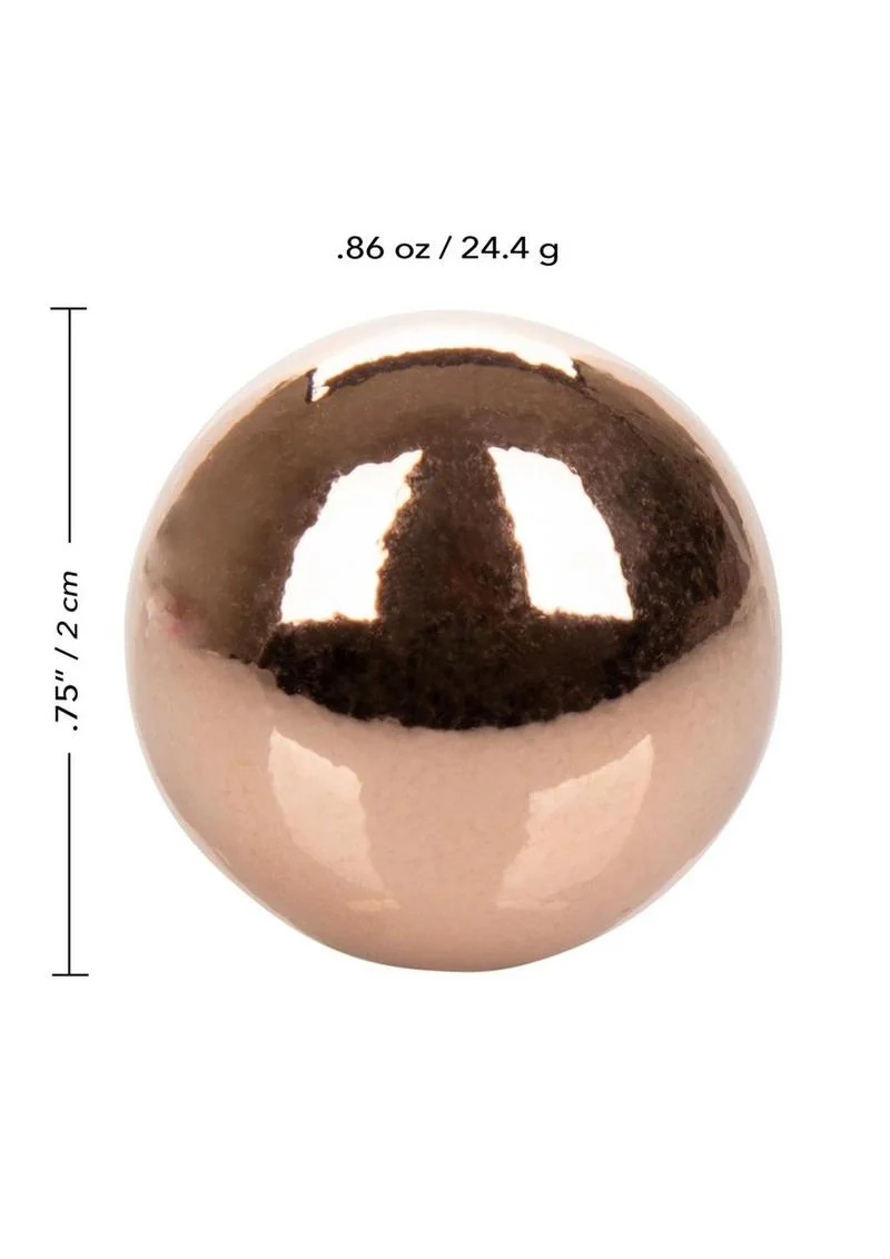 CalExotics Climax Weighted Rose Gold Steel Orgasm Kegel Balls - Image 2