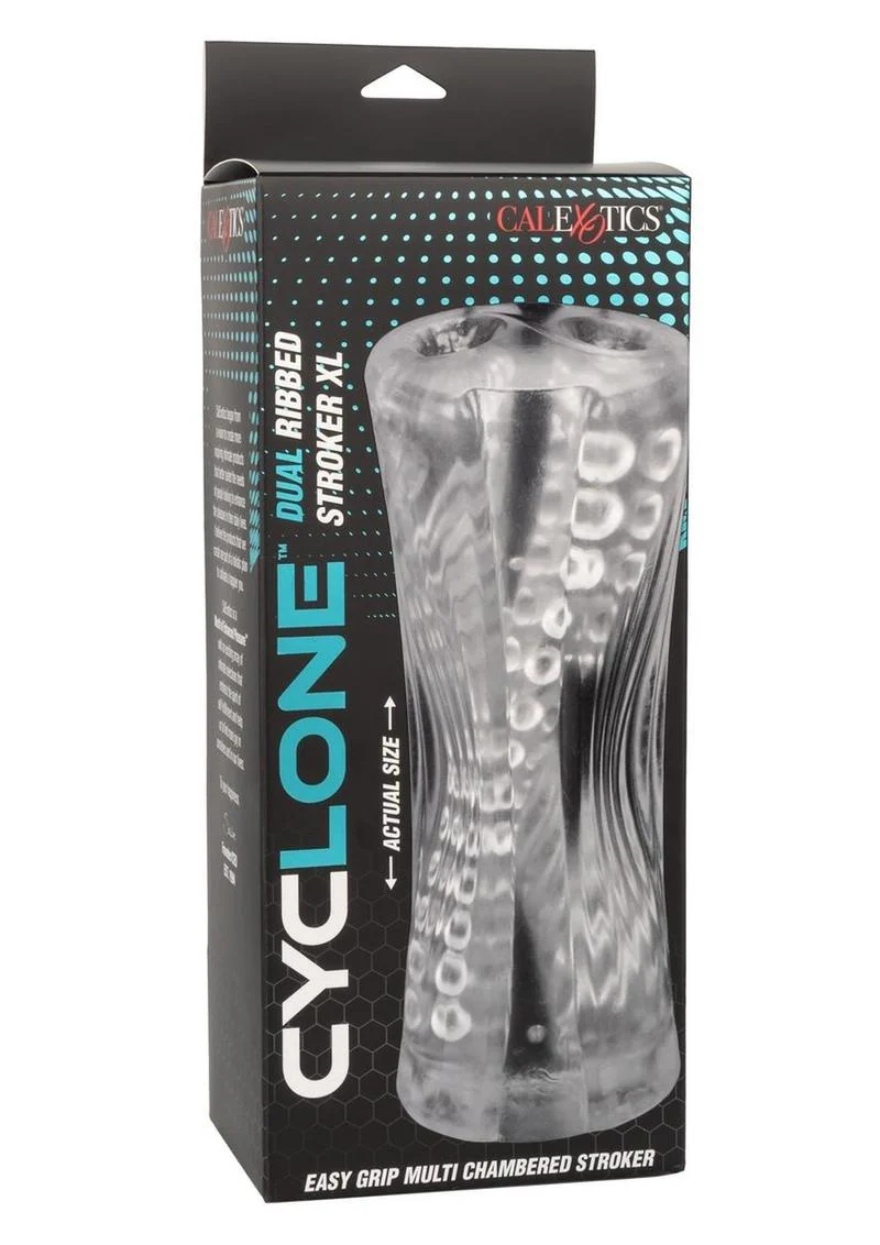 Calexotics Cyclone Dual Ribbed Stroker XL – Clear - Image 4