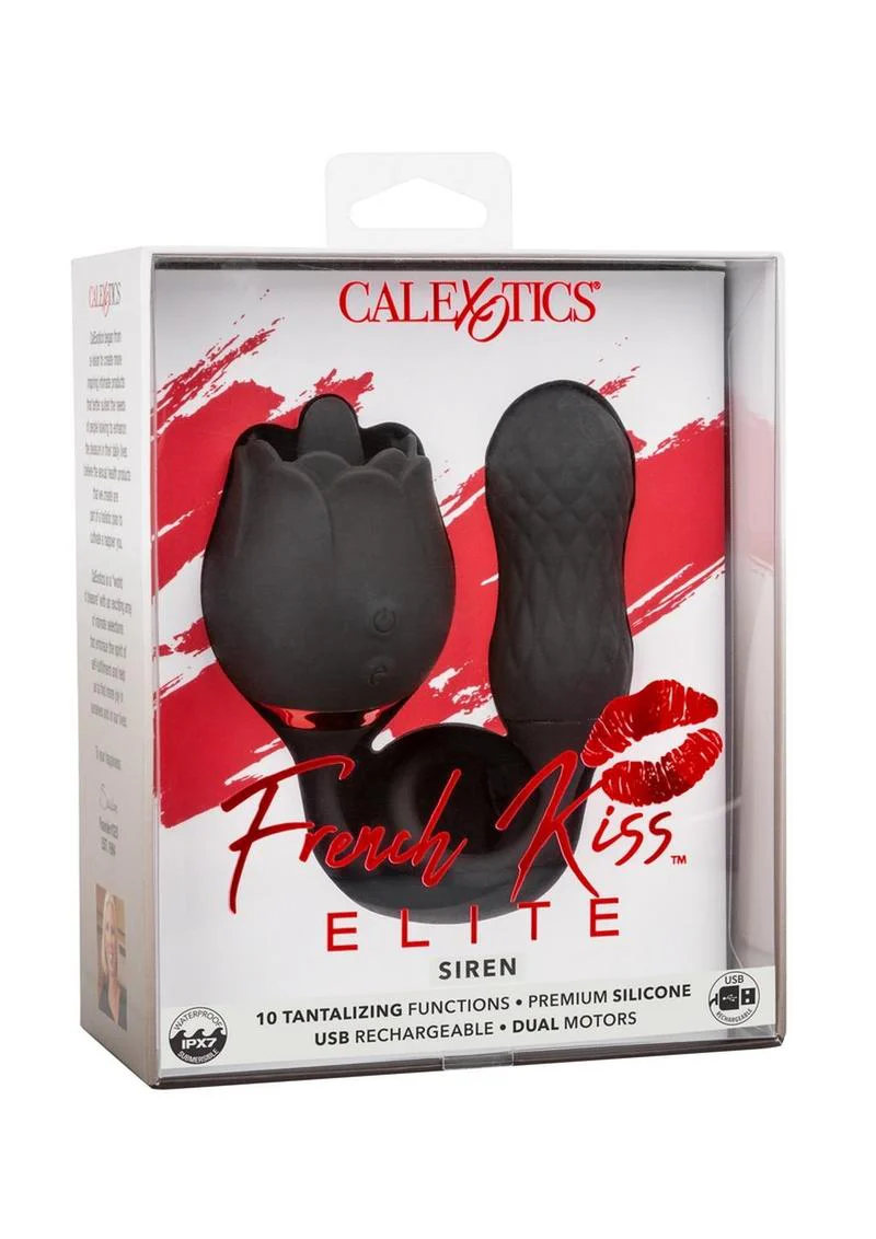 Calexotics French Kiss Elite Siren Rechargeable Silicone Vibrator - Image 4