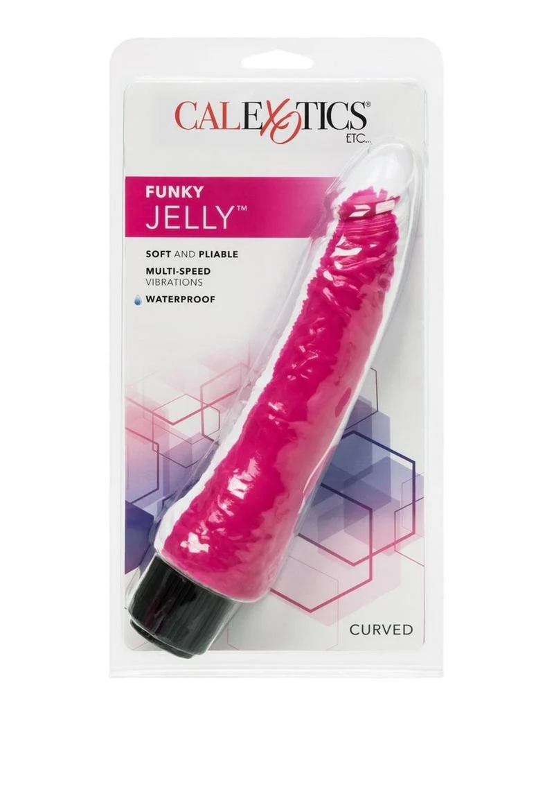 CalExotics Funky Jelly Curved Vibrator Multi Speed Waterproof Pleasure - Image 4