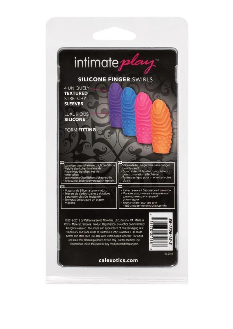 CalExotics Intimate Play Silicone Finger Swirls Assorted - Image 4