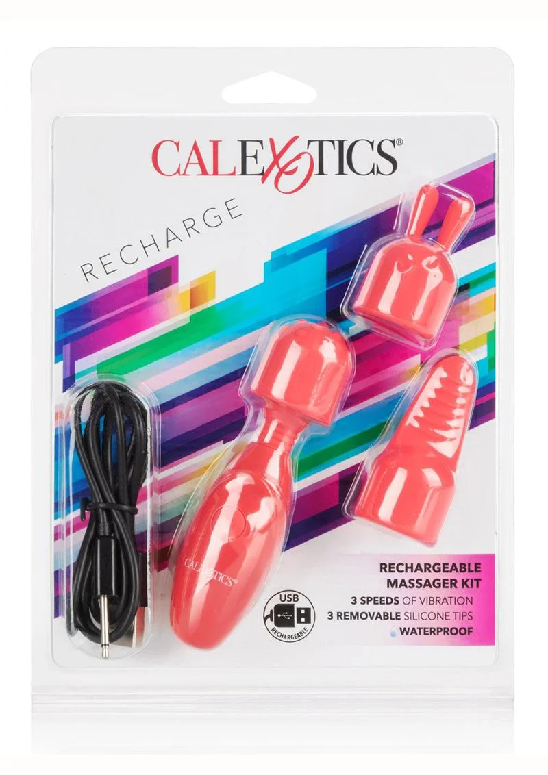 CalExotics Massager Kit with 3 Vibration Speeds And Silicone Tips - Image 4