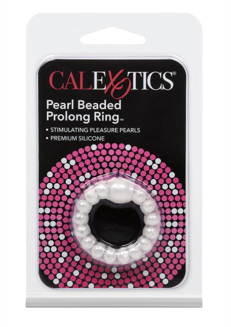 CalExotics Pearl Beaded Prolong Ring Stimulating - Image 8