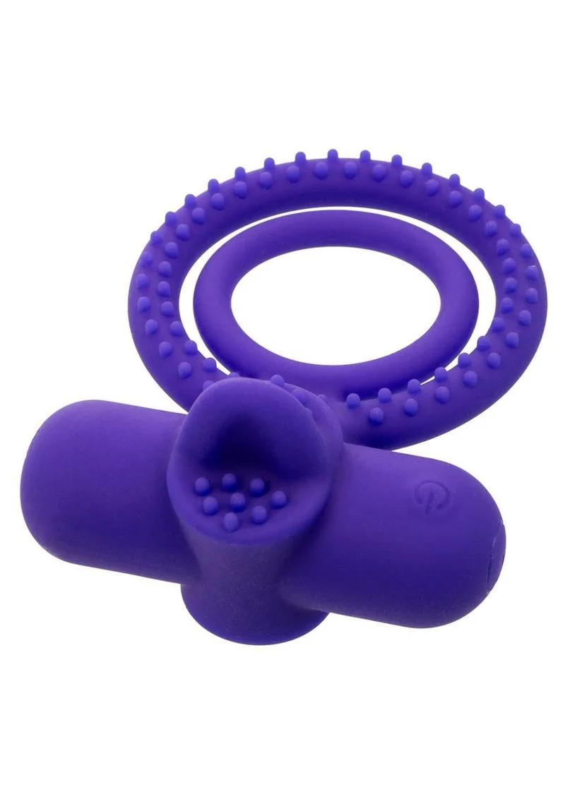 CalExotics Rechargeable Silicone Dual Climaxer Waterproof Cock Ring - Image 2