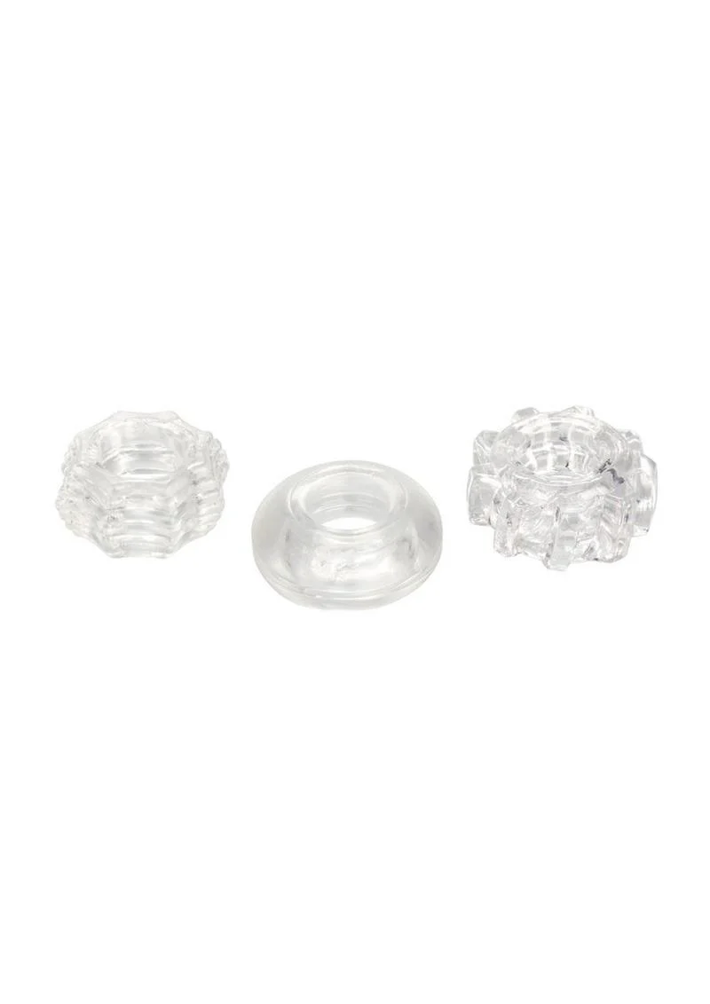 CalExotics Reversible Ring Set 3 Piece Clear - Image 2