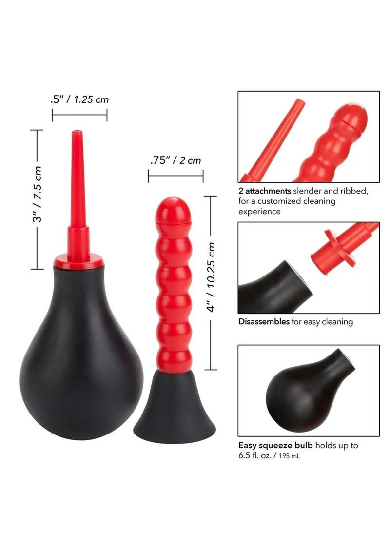 CalExotics Ribbed Anal Douche Cleansing Bulb - Image 3