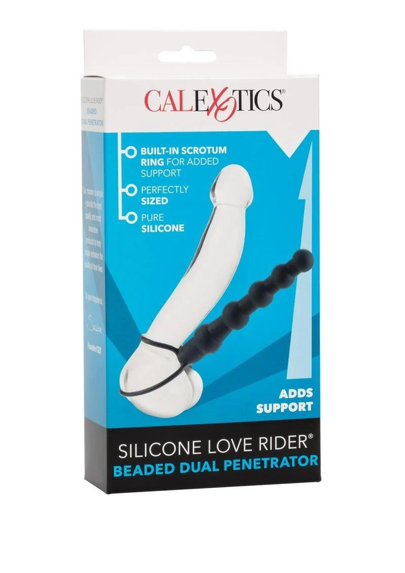 CalExotics Silicone Love Rider Beaded Dual Penetrator - Image 4