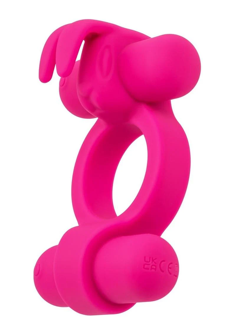 CalExotics Silicone Rechargeable Rockin' Rabbit Cock Ring - Image 2