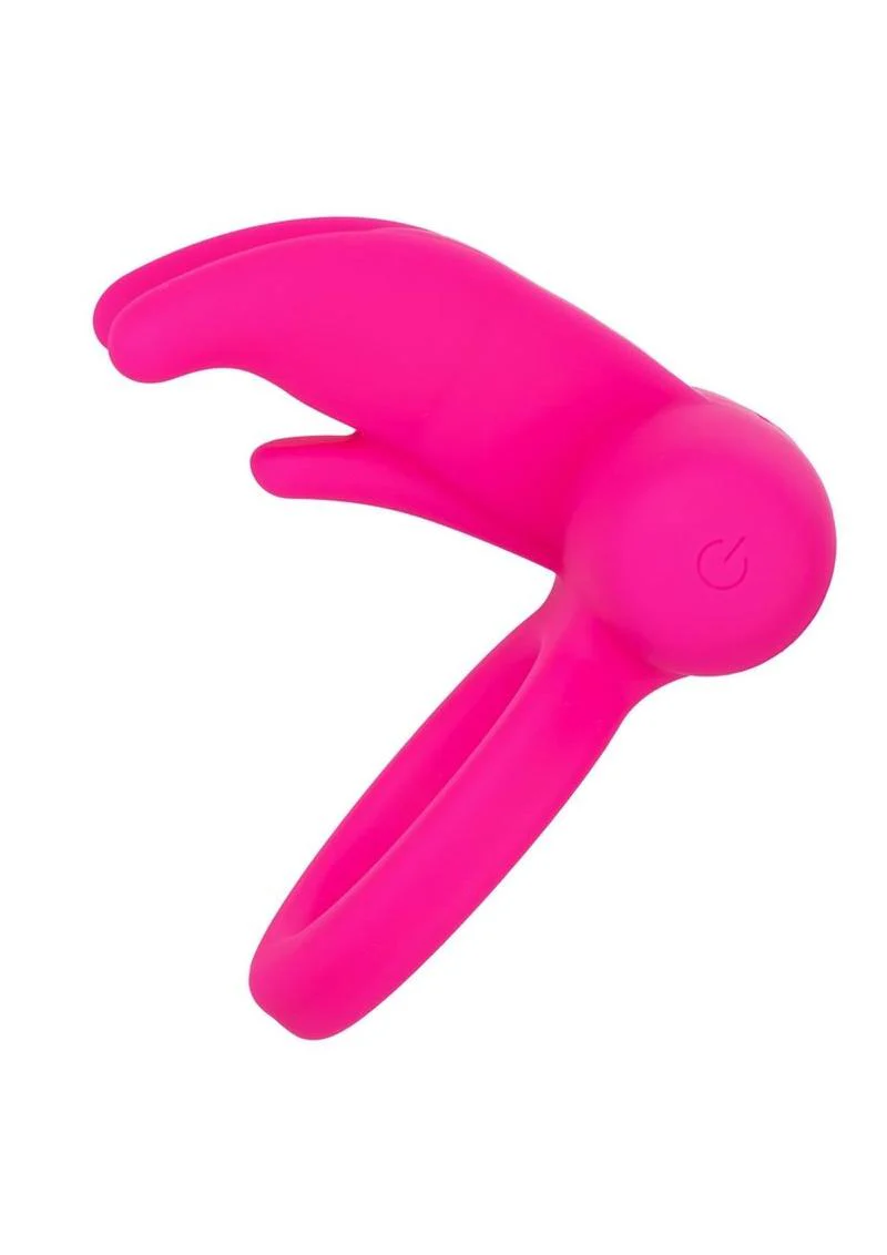 CalExotics Silicone Rechargeable Triple Clit Flicker Cock Ring - Image 3