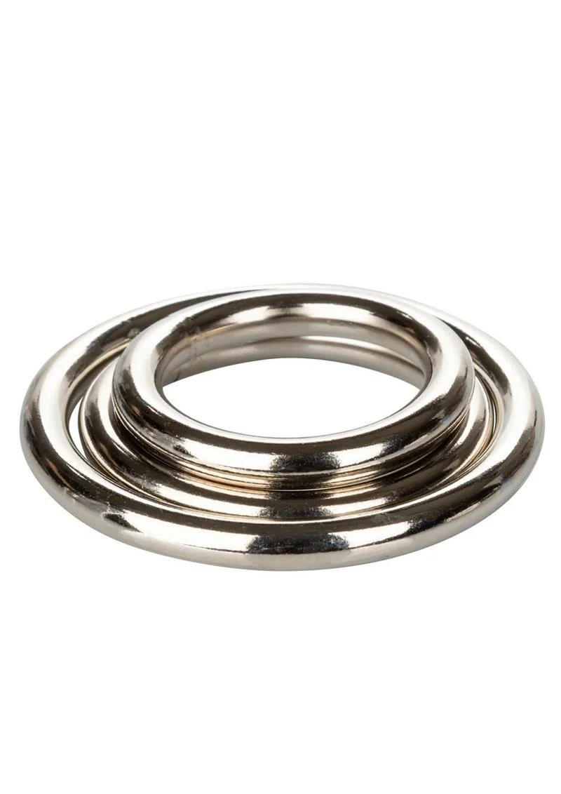 CalExotics Silver Ring Set 3 Universal Metal Rings - Image 2