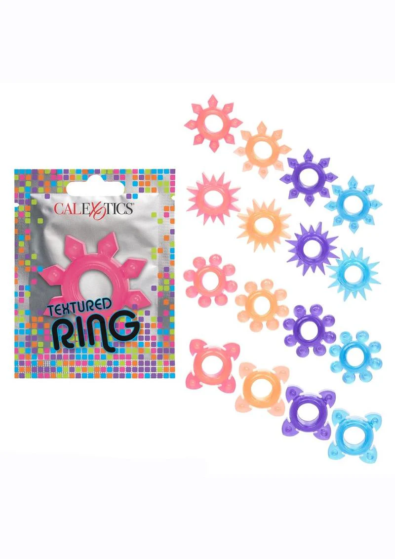 CalExotics Textured Cock Rings Assorted Colors - Image 2