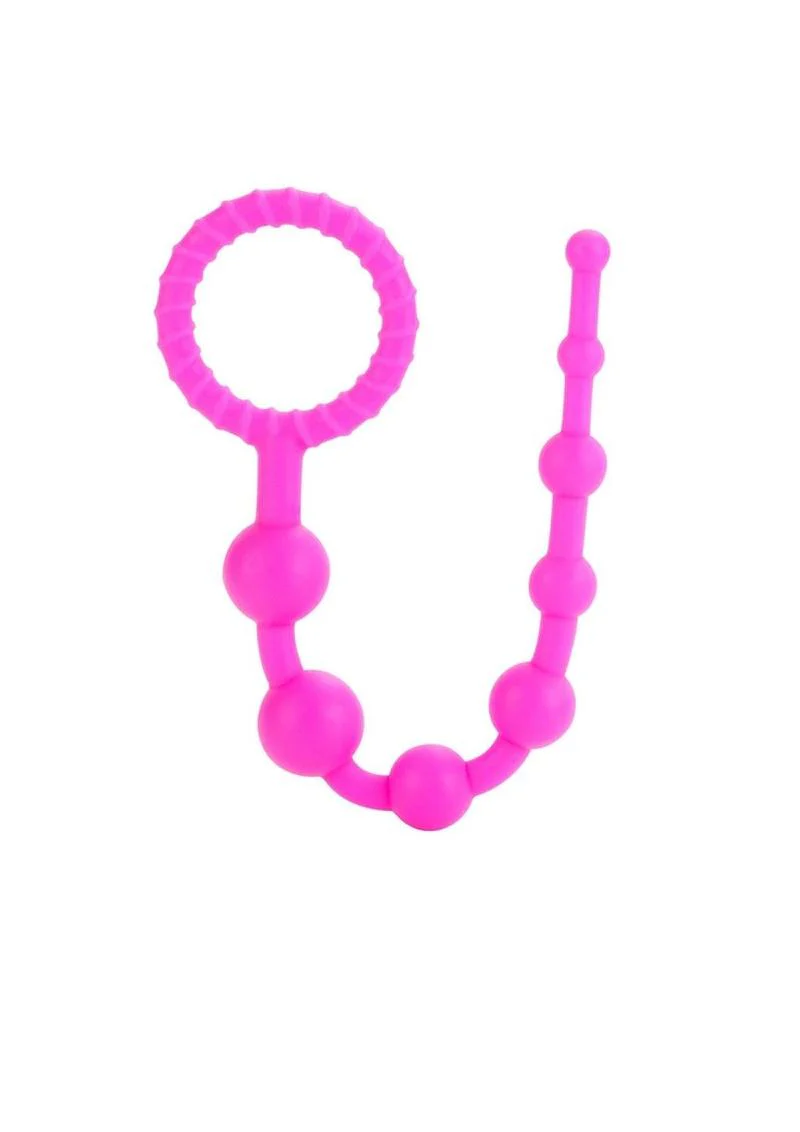 CALEXTICS Booty Call Purple Flexible Silicone Anal Beads - Image 6