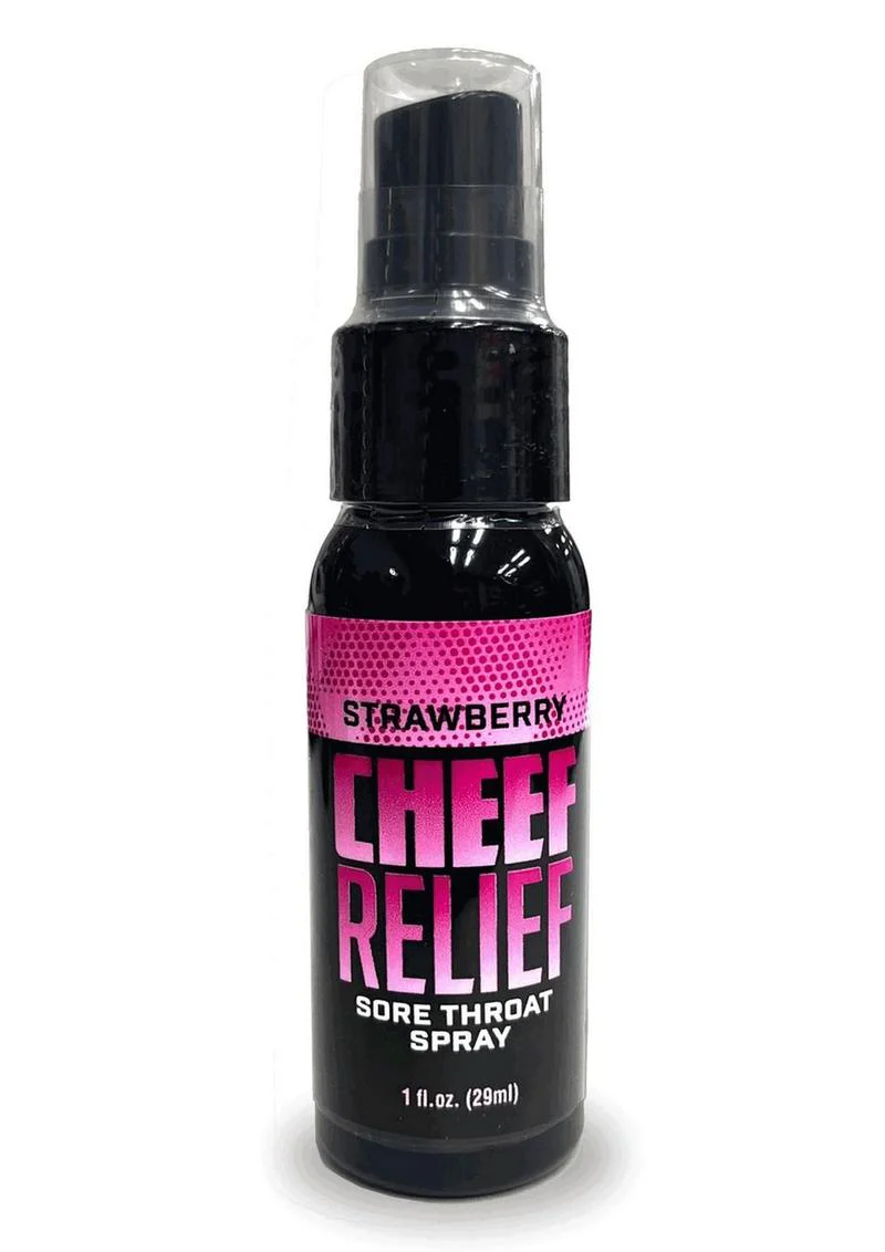 Cheef Relief Strawberry Sore Throat Spray Soothing 1oz Spray