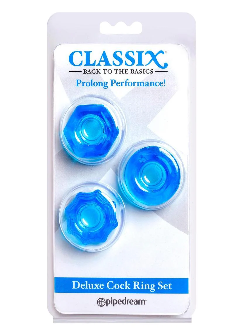 Classix Deluxe Cock Ring Set Prolong Performance - Image 2