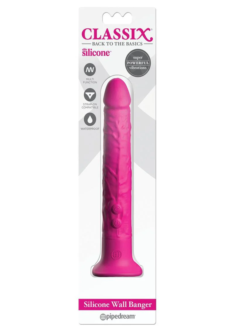 Classix Silicone Wall Banger Vibrating Dild by Pipedream - Image 3