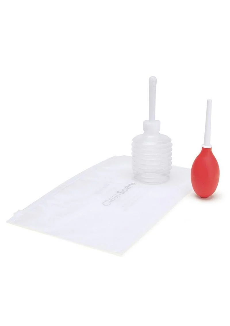 CleanScene 4PC Mini Travel Douche with One Way Valve