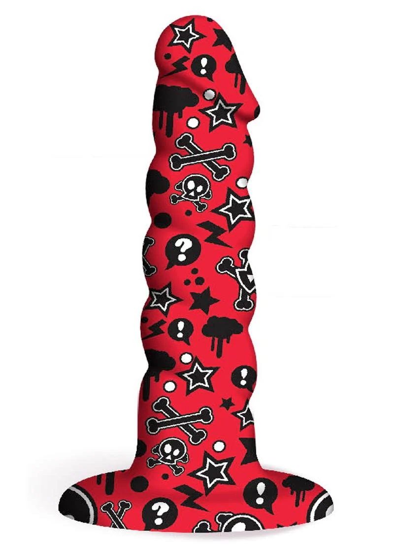 Collage Goth Girl Twisted Silicone Dildo