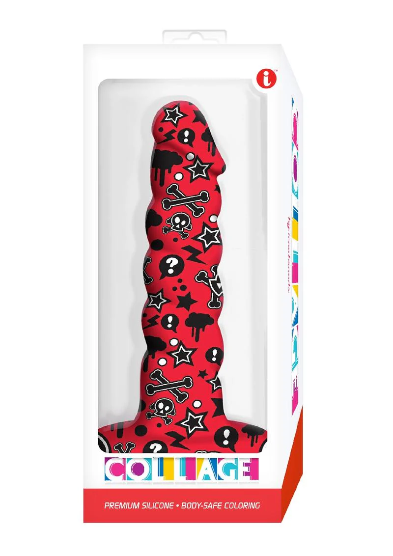 Collage Goth Girl Twisted Silicone Dildo - Image 2