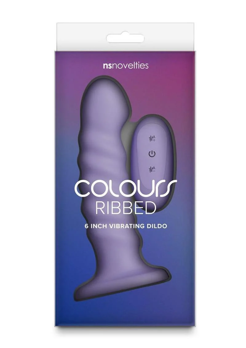 Colours Ribbed Vibrating Dildo - Image 14