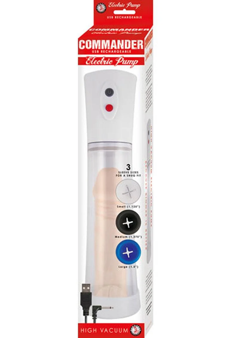 COMMANDER USB Rechargeable Electric High Vacuum Penis Pump - Image 4
