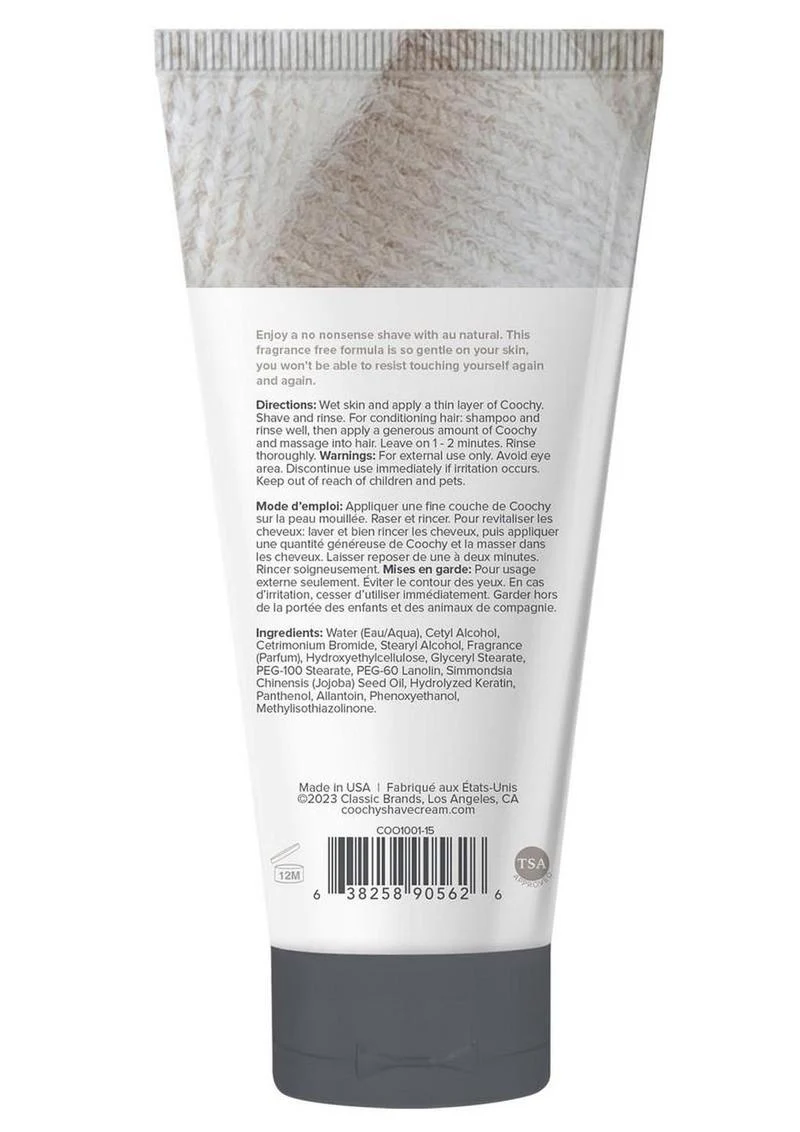 Coochy Au Natural Shave Cream Anti-Bump And Moisturizing Formula - Image 2