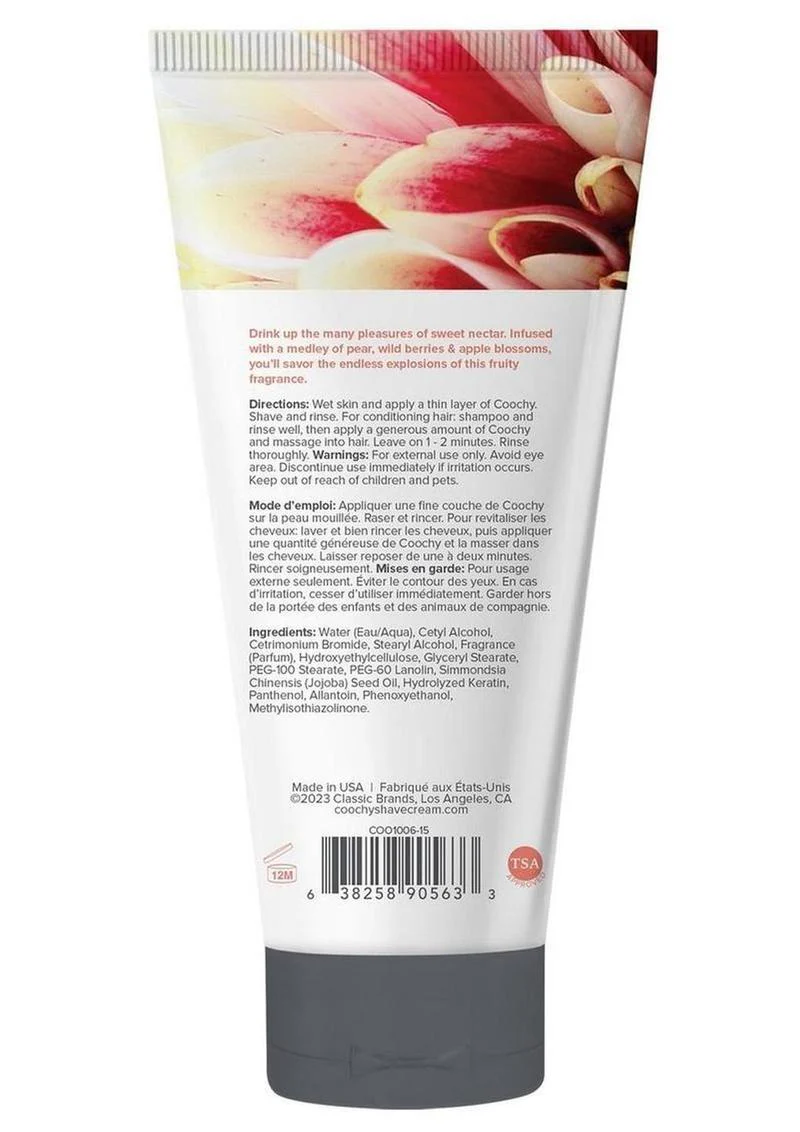 Coochy Shave Cream – Sweet Nectar 5oz Sampler Tube - Image 2