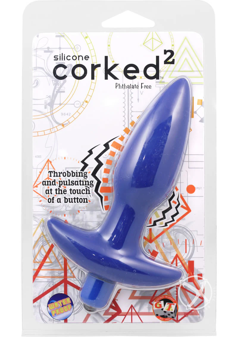 Corked Silicone Medium Anal Plug Phthalate Free - Image 3