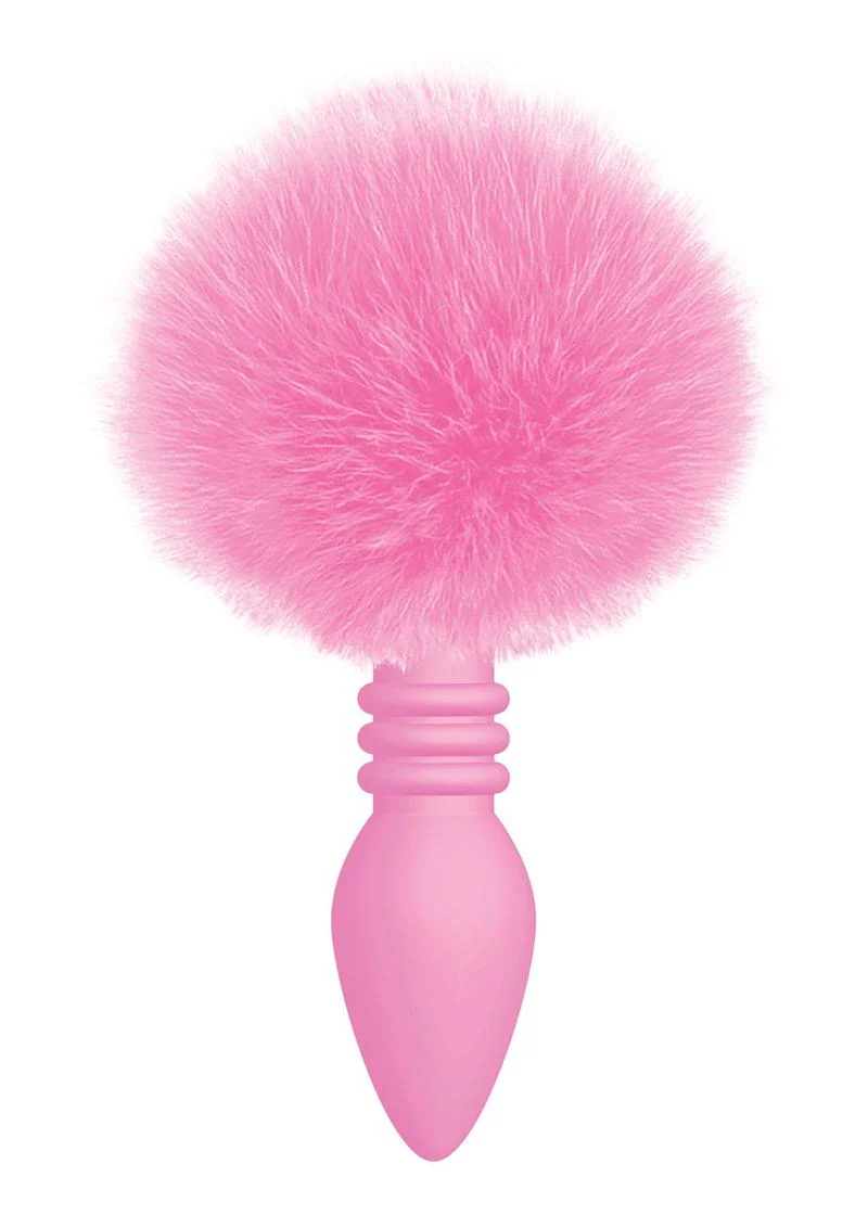 Cotton Tails Silicone Ribbed Bunny Tail Butt Plug