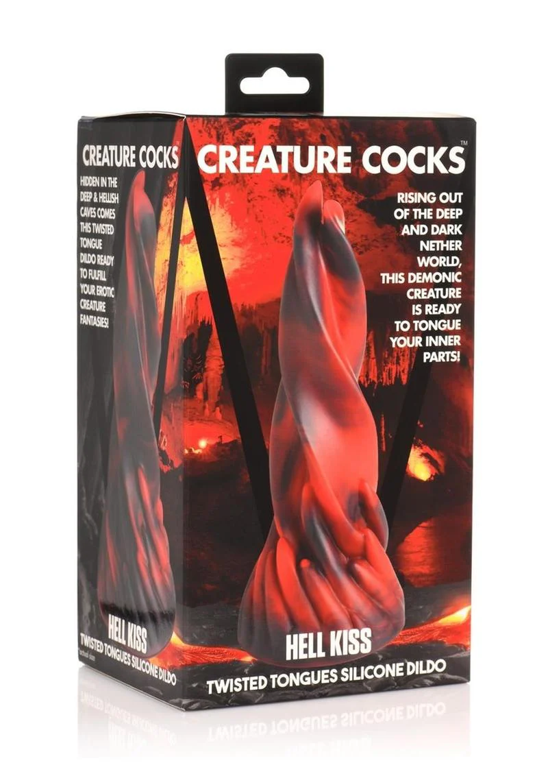 Creature Cocks Hell Kiss Twisted Tongues Silicone Dildo - Image 4
