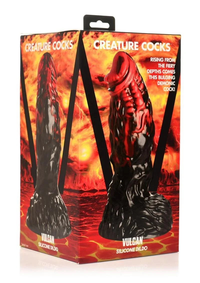 Creature Cocks Vulcan Silicone Dildo with Fiery Demonic Desire - Image 4
