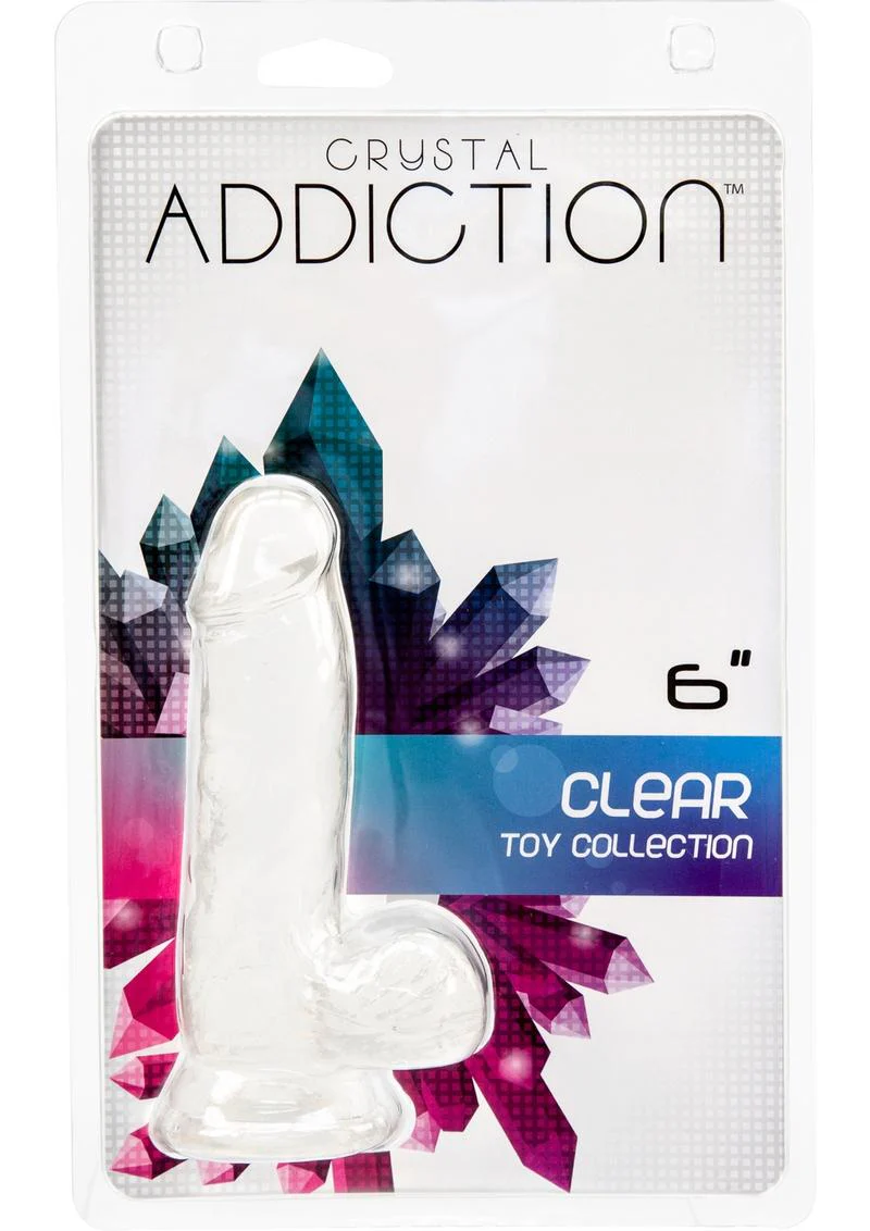 Crystal Addiction Clear Dildo With Balls - Image 11