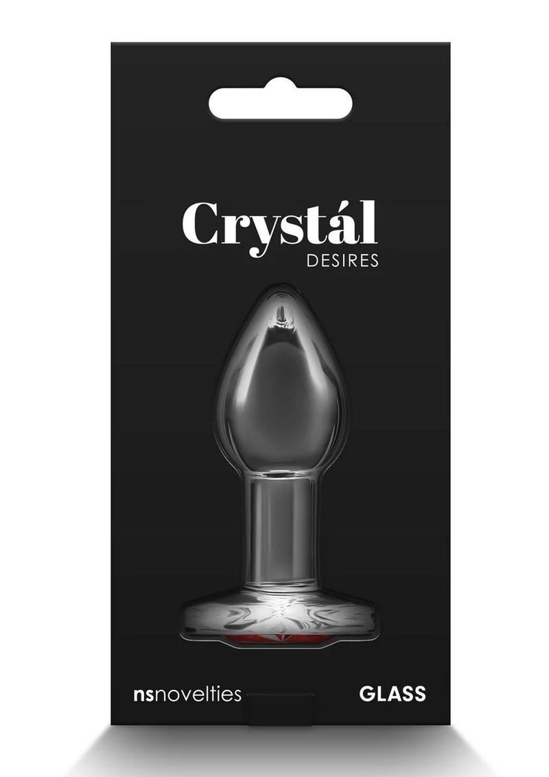 Crystal Desires Red Heart Glass Anal Plug by NS Novelties - Image 6