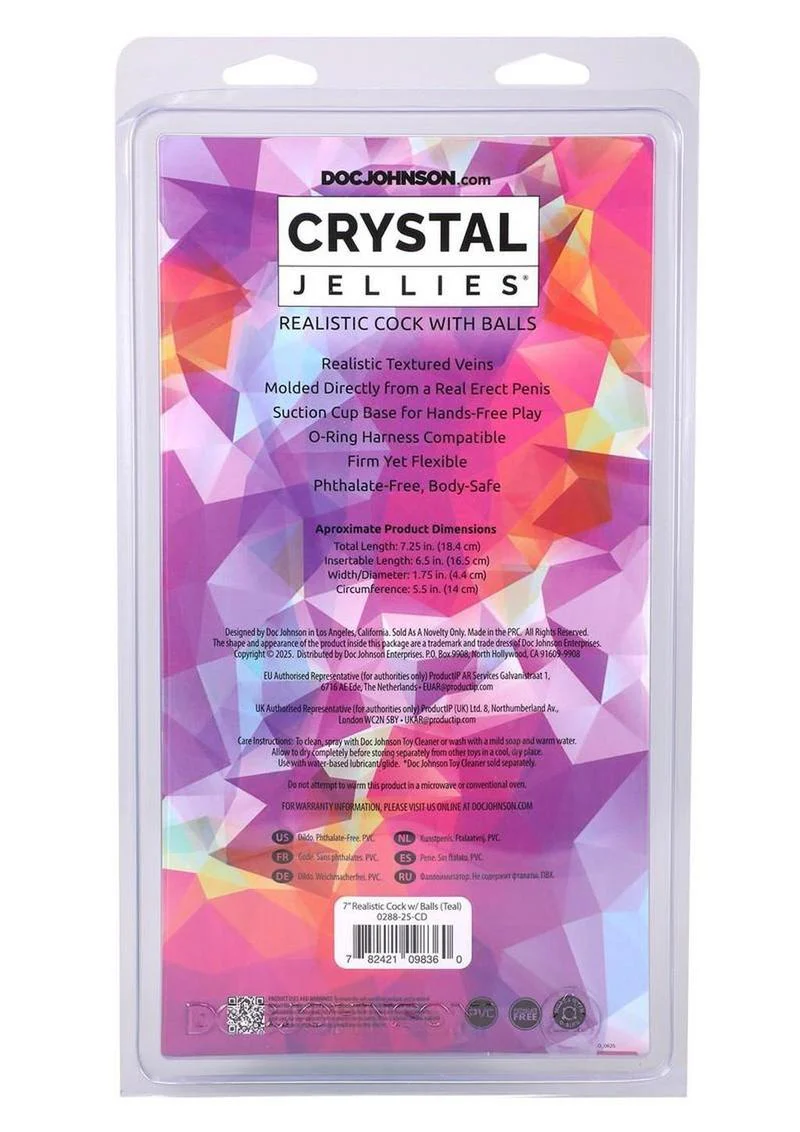 Crystal Jellies Realistic Cock with Balls - Image 3