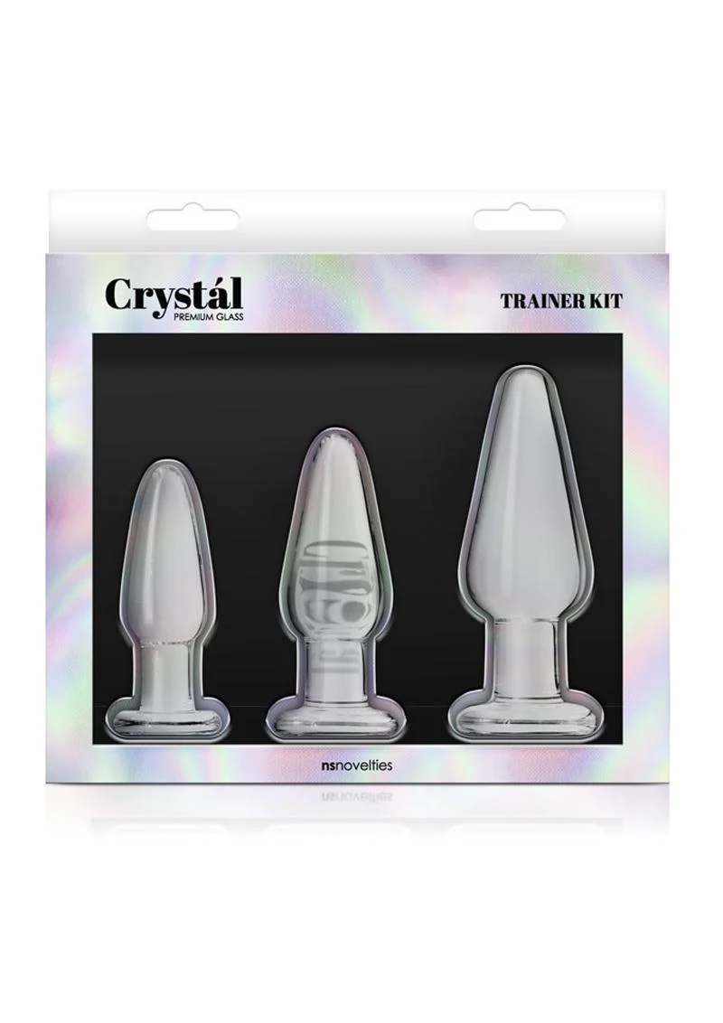 Crystal Premium Glass Trainer Kit Clear Butt Plug - Image 3
