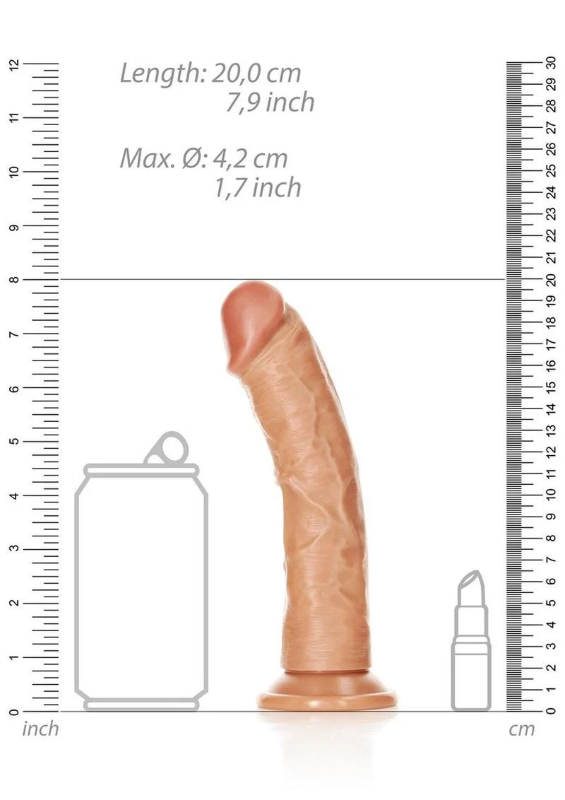 Curved Realistic Dildo with Suction Cup By Realrock - Image 12