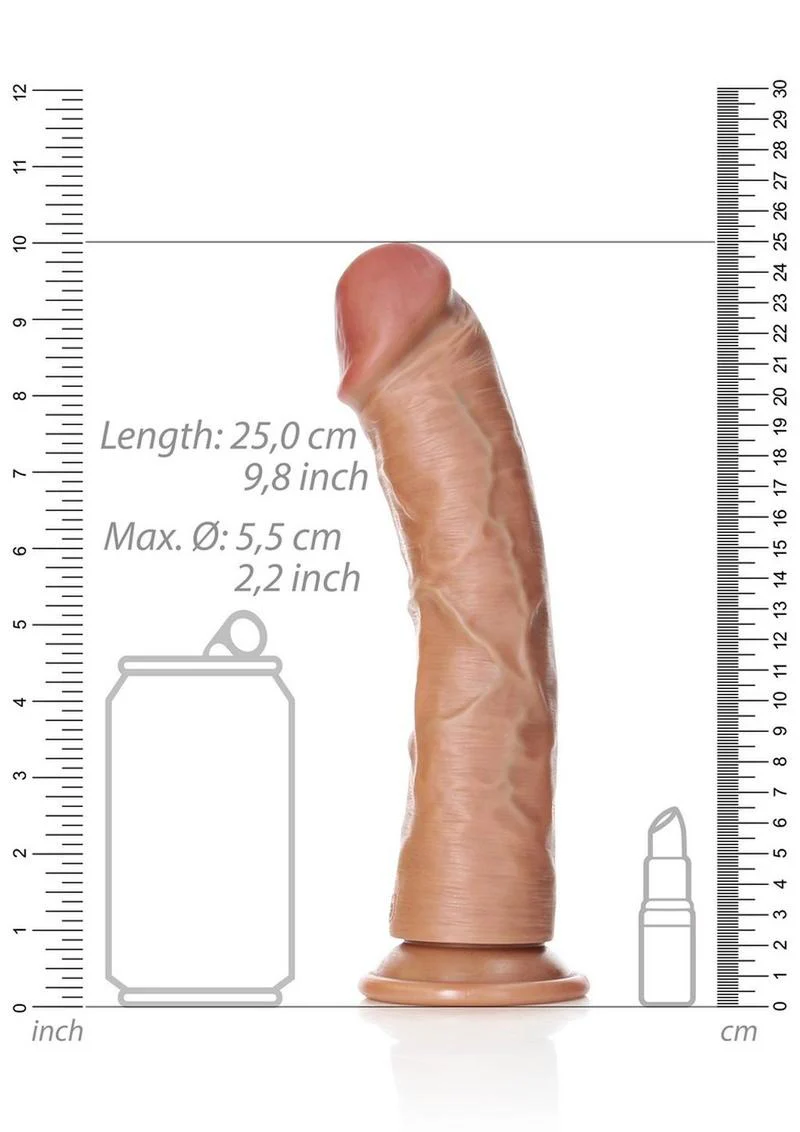 Curved Realistic Dildo with Suction Cup By Realrock - Image 24