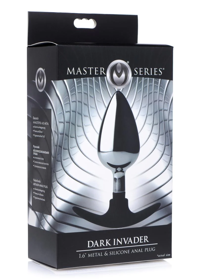 Dark Invader Metal and Silicone Anal Plug - Image 12