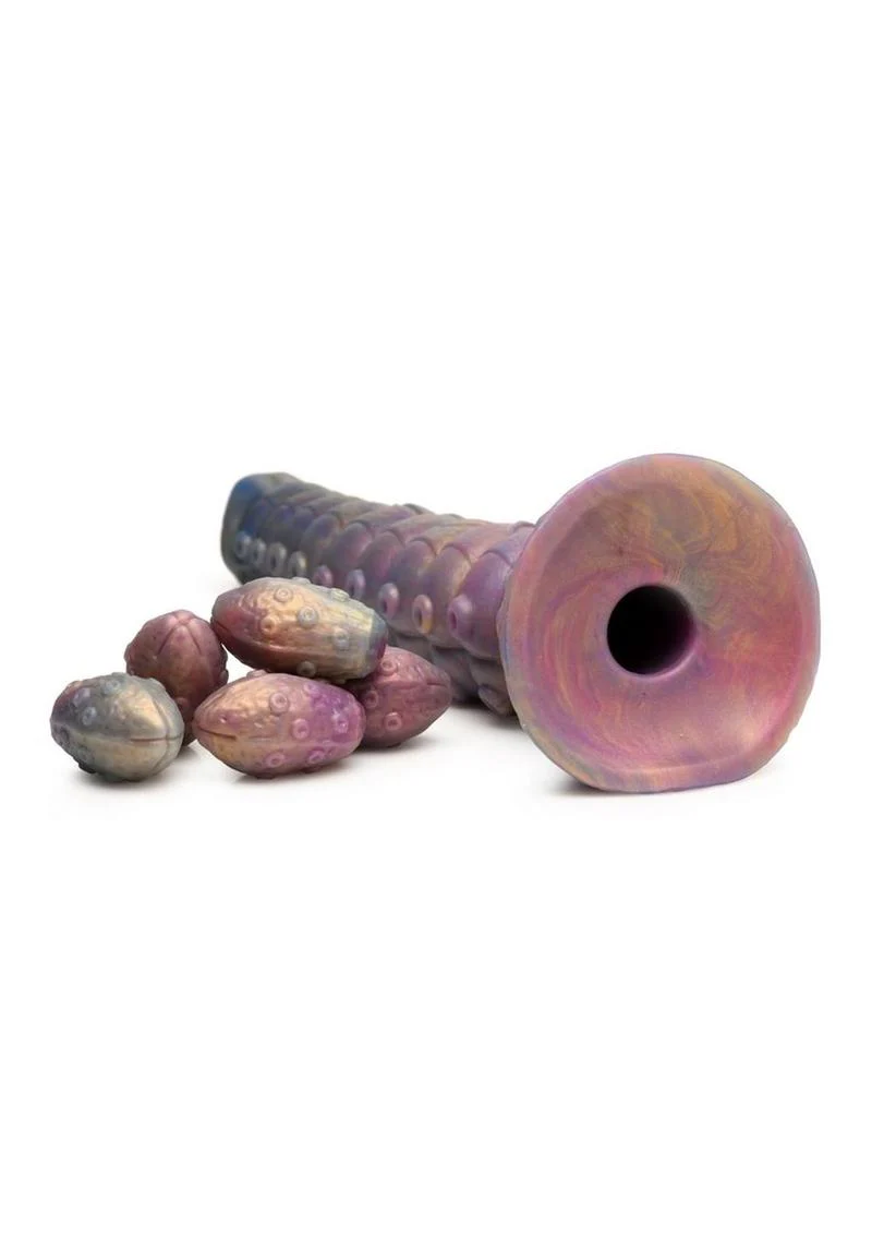 Deep Invader Tentacle Ovipositor Silicone Dildo With Eggs - Image 3