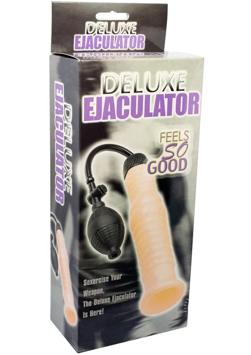 Deluxe Ejaculator Masturbator with Bulb Feels So Good Vanilla - Image 2