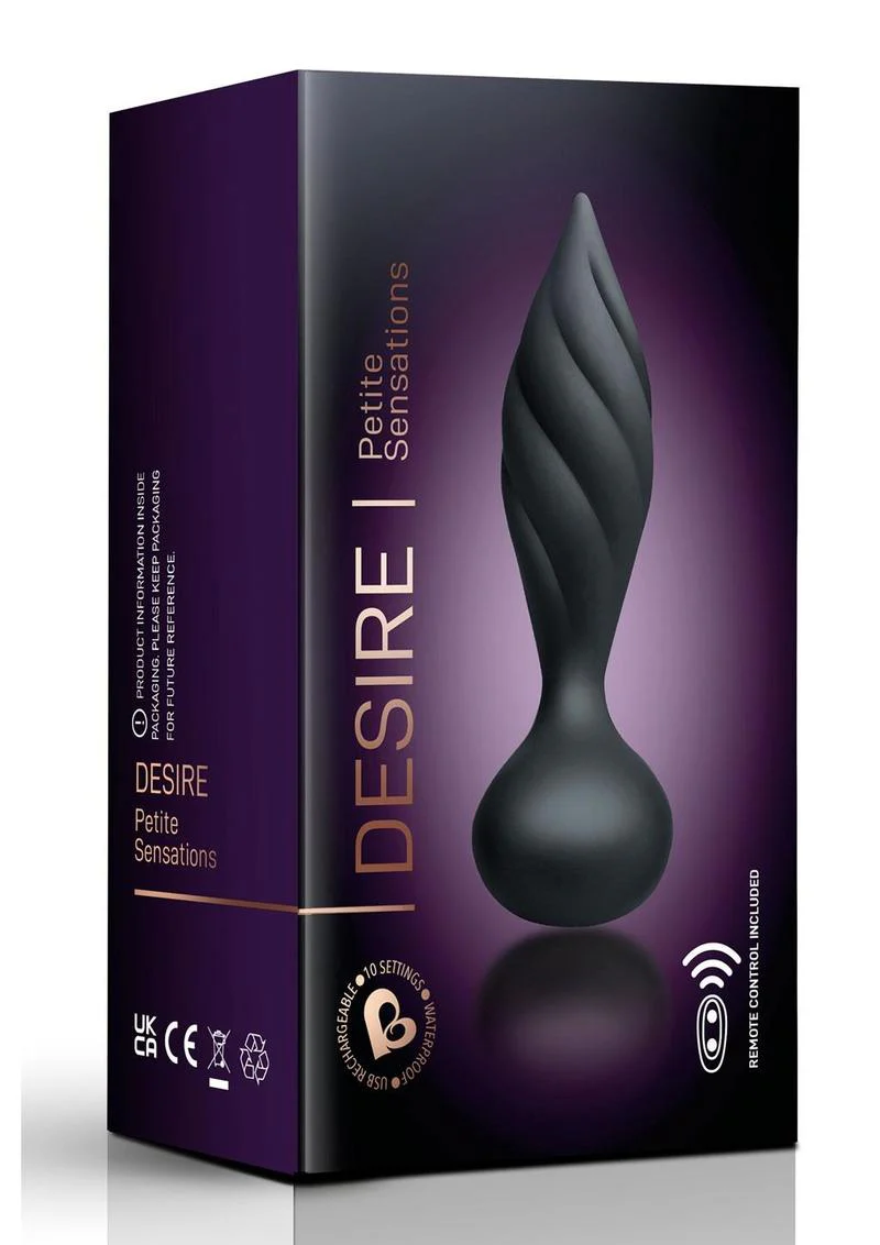 Desire Petite Sensations Rechargeable Silicone Anal Plug With Remote - Image 7