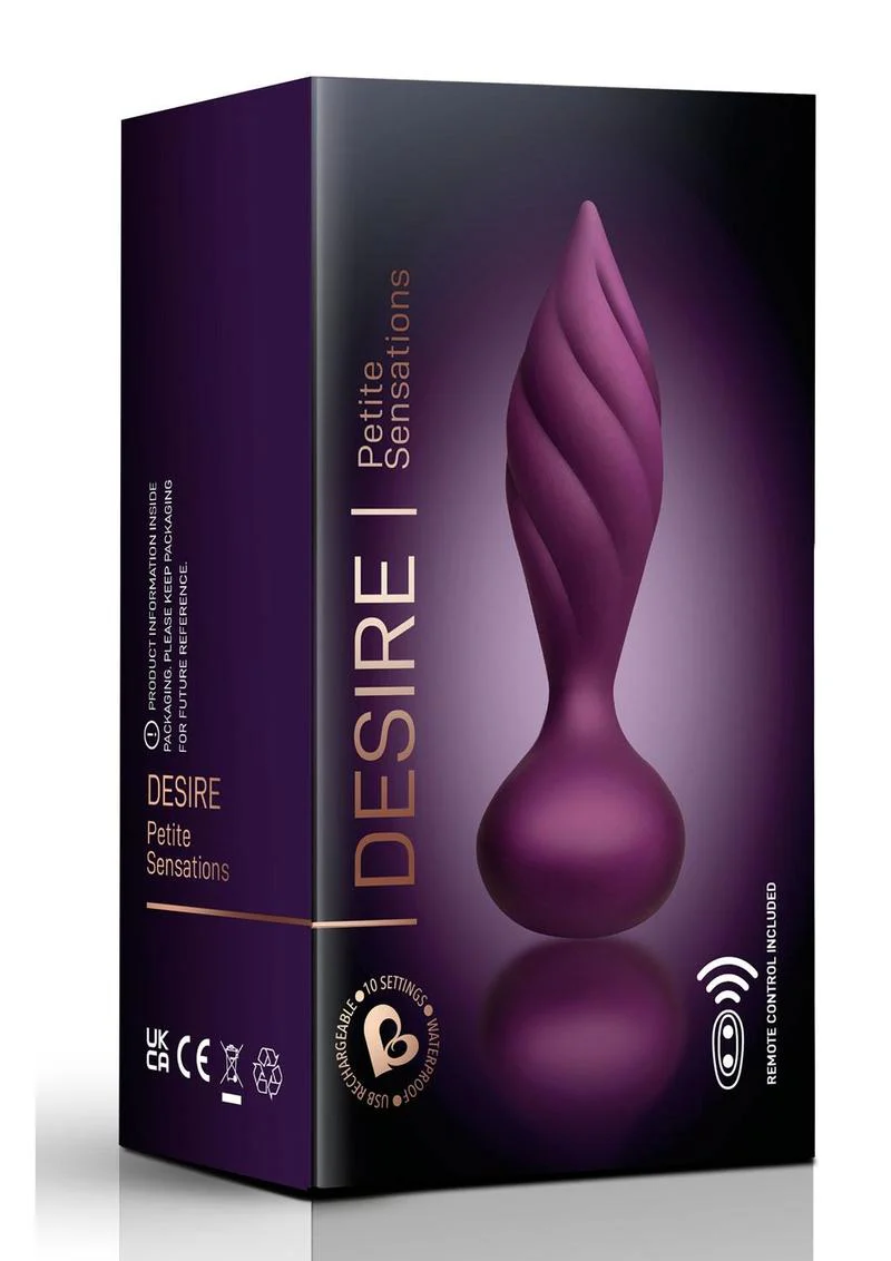 Desire Petite Sensations Rechargeable Silicone Anal Plug With Remote - Image 8