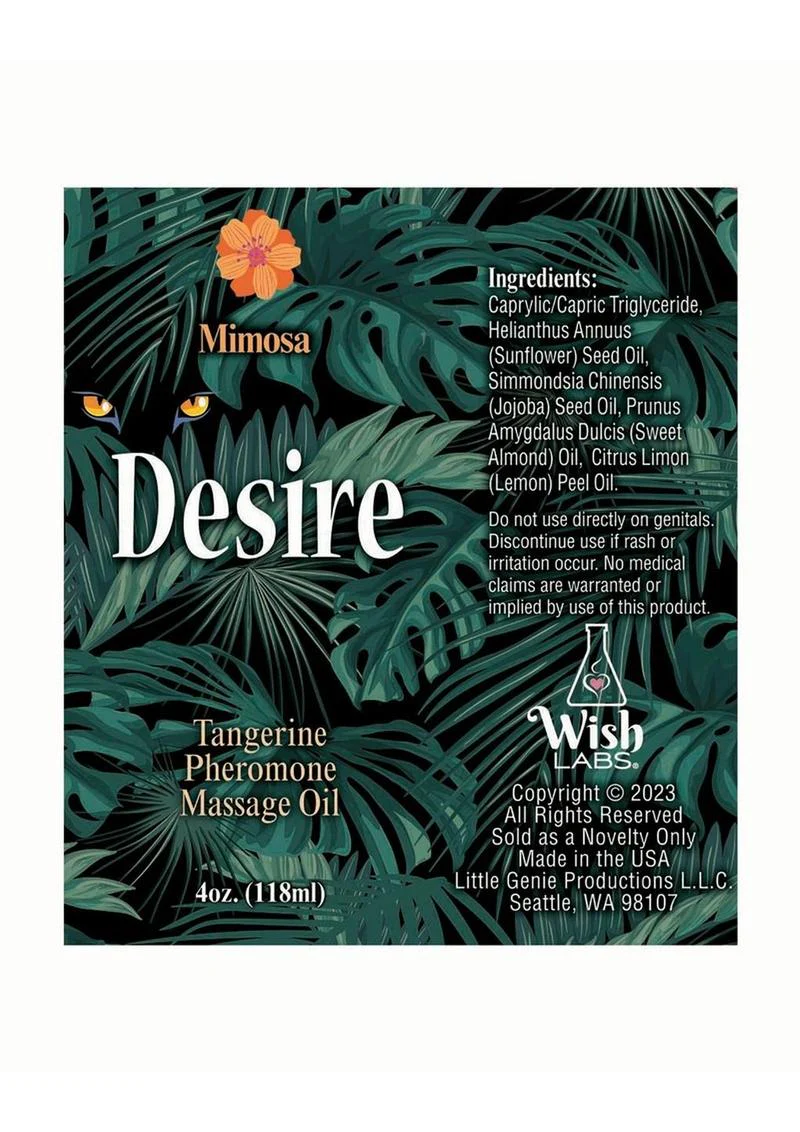 Desire Tangerine Pheromone Massage Oil - Image 2