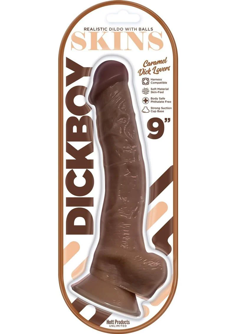 DickBoy Fragrance-Free Skins Caramel Lovers Dildo - Image 2