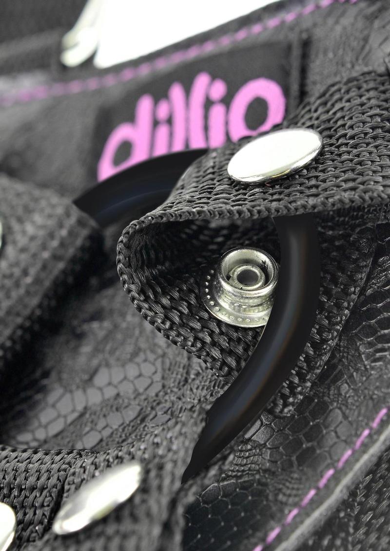 Dillio 6in Strap-On Suspender Harness Set Includes Silicone Dildo - Image 3